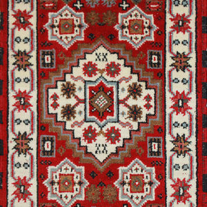 Red Kazak hand-knotted rug