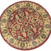 Red round area rug