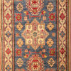 blue oriental Kazak rug